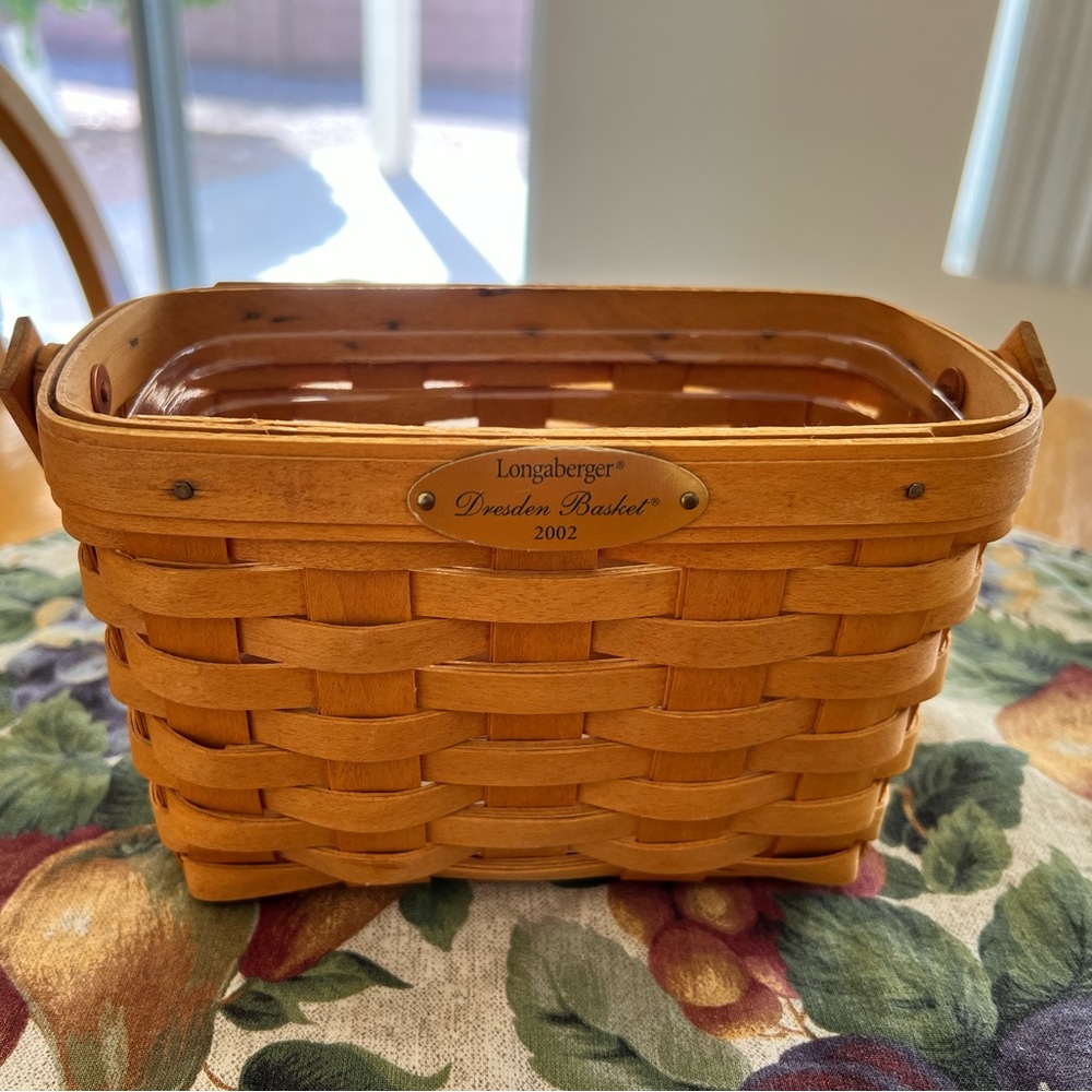 A/ Longaberger Basket with plastic liner.